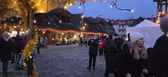 Członkowie Stowarzyszenia DĄB na Jarmarku Bożonarodzeniowym w Biłgoraju